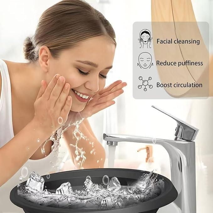Face Bowl for Ice Portable Washing Basin for Puffiness Relief